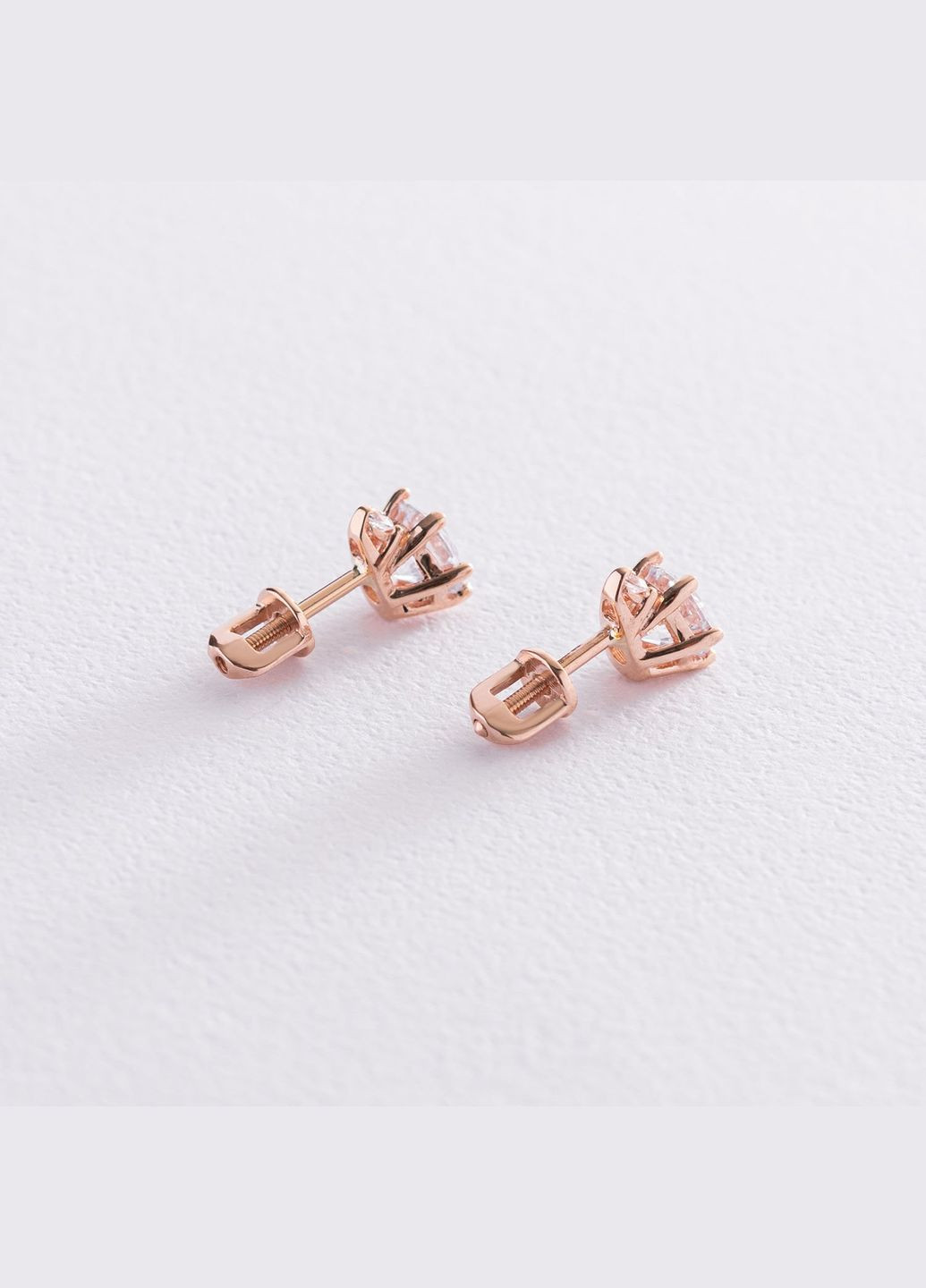 Золоті сережки - пусети з фіанітами с04082 Oniks (264024349)