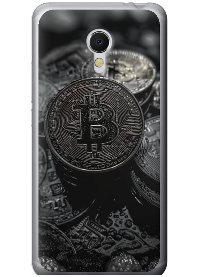 2D пластиковый чехол 'Black Bitcoin' для Endorphone Meizu MX6 (314508463)