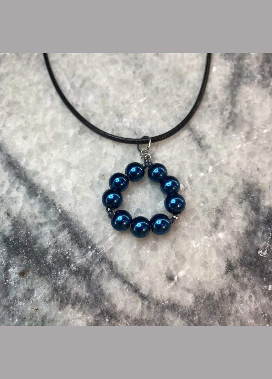 Кулон Майорка "Синя" d-6мм L-40мм No Brand підвіска (301086734)