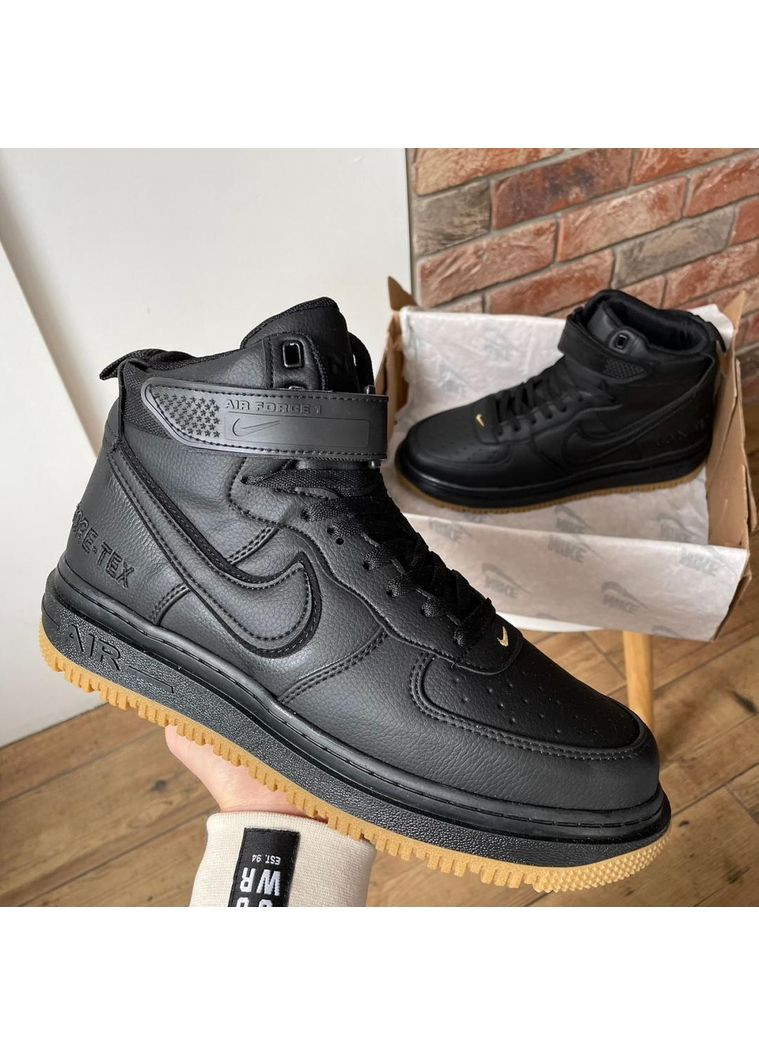 Черные демисезонные кроссовки мужские nike gore-tex brown найк No Brand