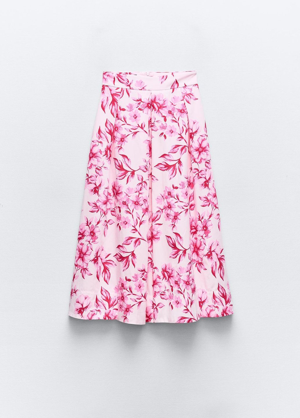 Розовая праздничный цветочной расцветки юбка Zara
