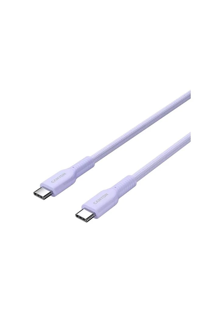 Дата кабель USB-C to USB-C 1.0m OnWire 60CL C-C 60W COLOR Braided 1m Purple (ek19723) Canyon USB-C to USB-C 1.0m OnWire 60CL C-C 60W COLOR Brai (391781635)