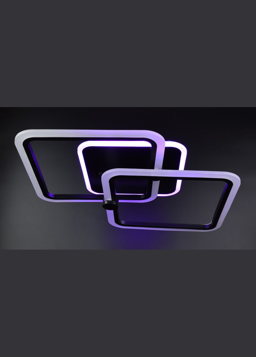 Люстра светодиодная потолочная LED светильник для квартиры на потолок лэд с пультом 25950 Черный 10х41х63 см. Sunnysky (364760458)