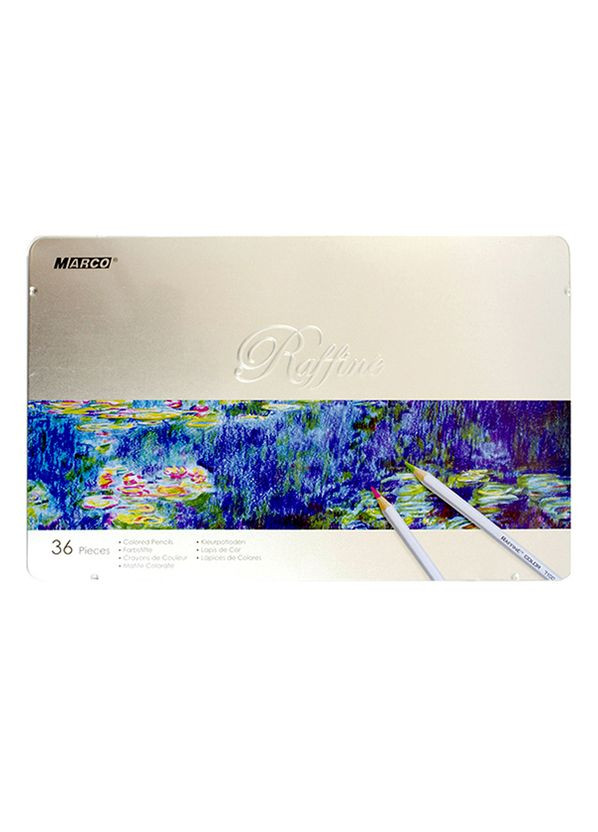 Набір кольорових олівців Raffine 36 кольорів металевий пенал (7100-36TN) Marco (342121814)