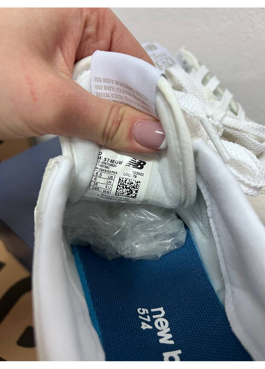 КРОССОВКИ ЖЕНСКИЕ NEW BALANCE 574 GREY WHITE НЬЮ БЕЛАНС 574 No Brand серые демисезоны (367172798)