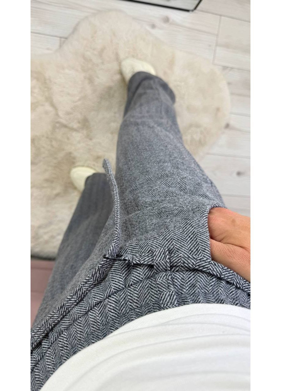 Штаны шерсть кашемир свободного кроя талия на резинке, двумя карманами Україна (362264142)