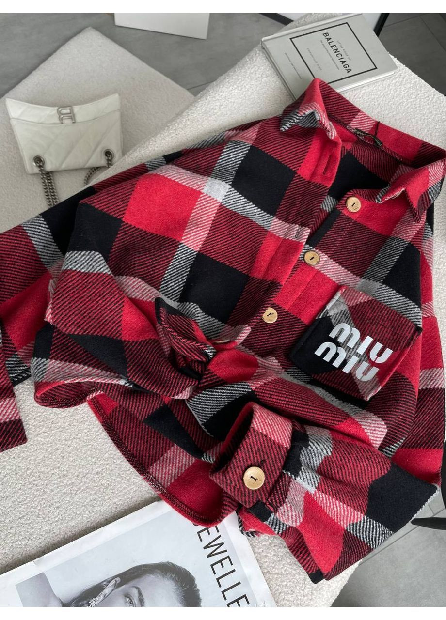 Красная кэжуал рубашка в клетку MonCher