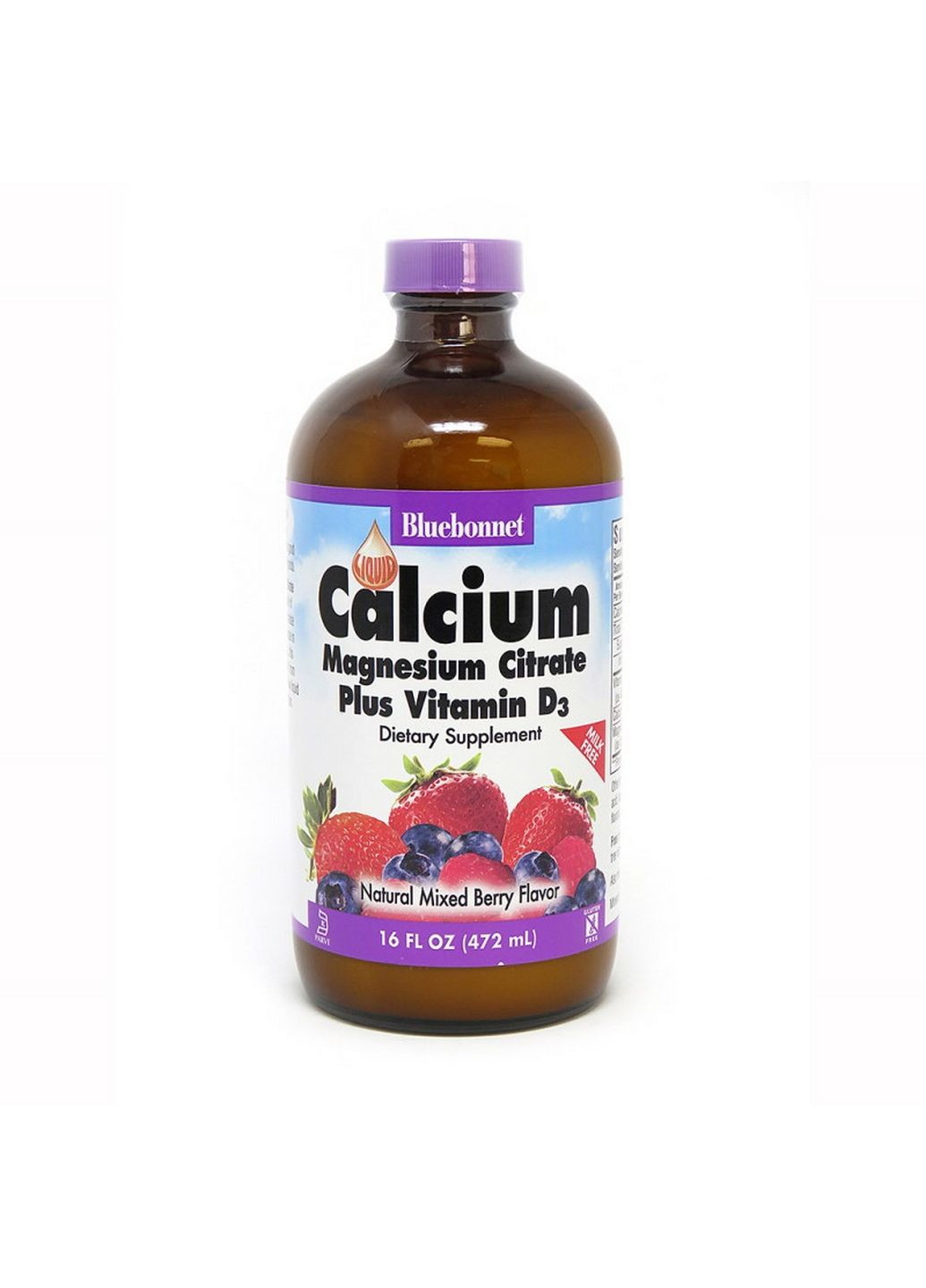 Витамины и минералы Bluebonnet Calcium Magnesium Citrate plus Vitamin D3, 472 мл Ягода Bluebonnet Nutrition (293483394)