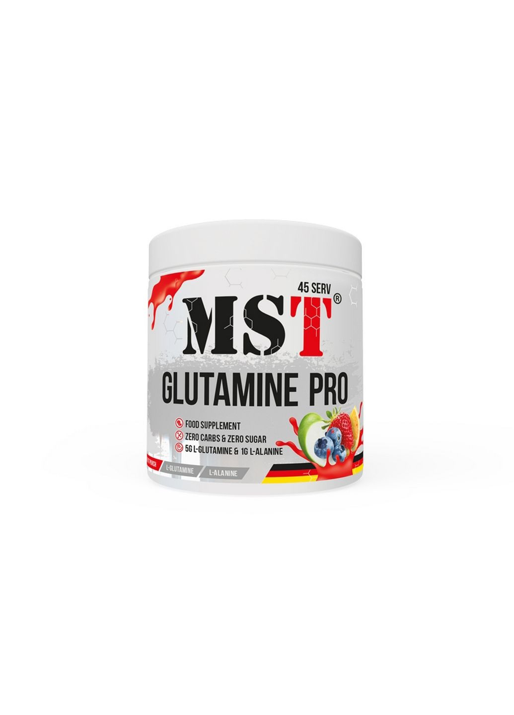 Аминокислота Glutamine Pro, 315 грамм Фруктовый пунш MST (293339765)