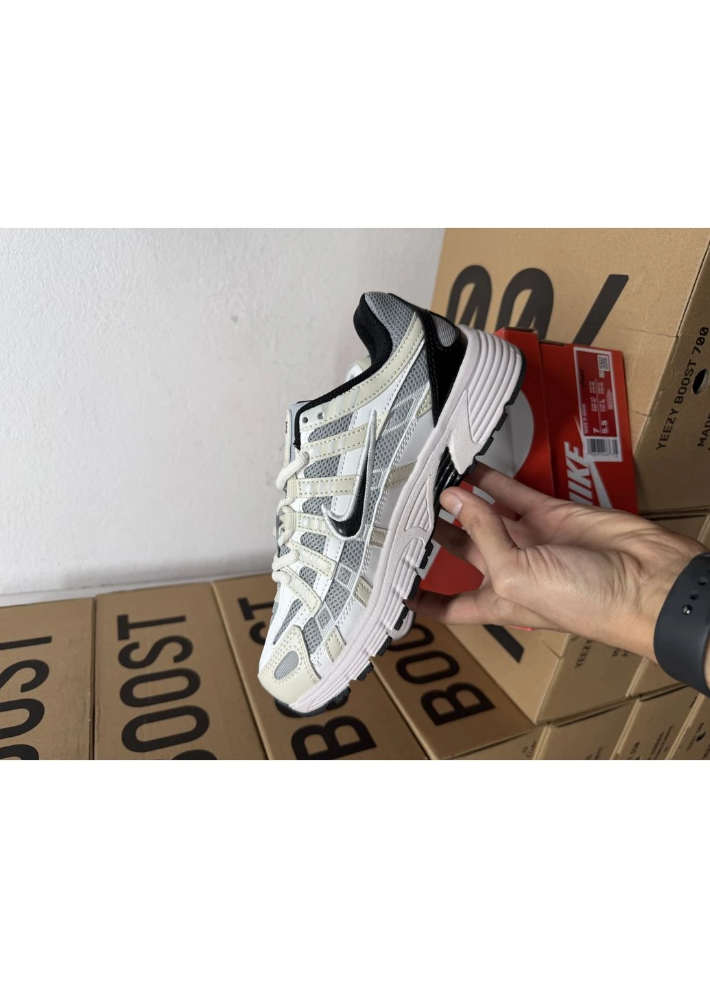 Черные летние кроссовки nike p-6000 platinum tint black найк п-6000 No Brand