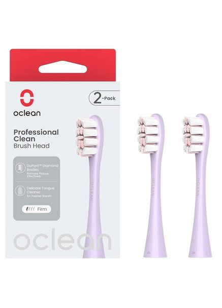 Насадки головки cменные P1C13 P02 toothbrush head 2 штуки фиолетовые Oclean (293345534)