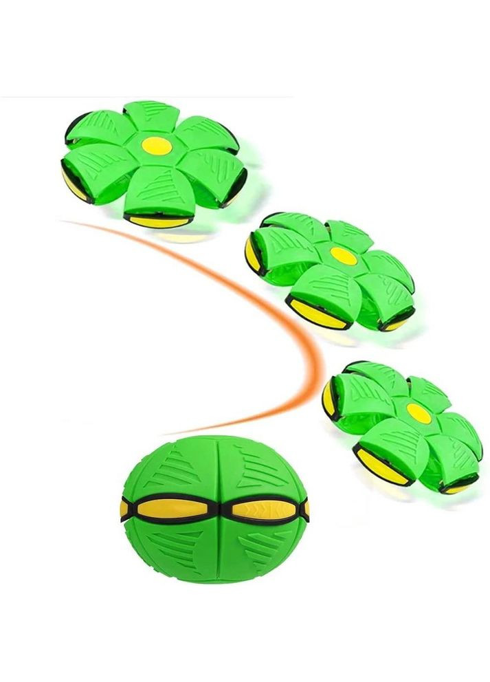 Фріз М'яч трансформер 2 в1 Flat Ball Disk M12081 Зелений Fun Game (327797424)