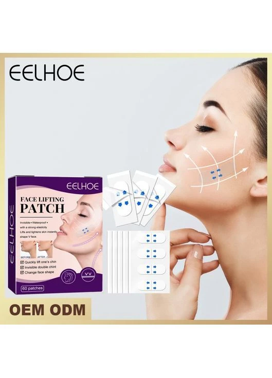 Невидимий плаcтир патч для підтяжки обличчя EELHOE Face Lifting Patch, 60 шт No Brand (400052596)