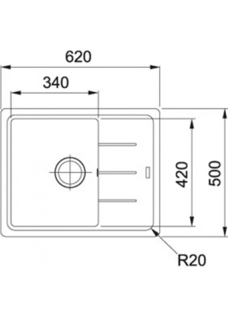 Кухонная мойка гранит BASIS BFG 611-62 (114.0272.596) сахара FRANKE (332966660)