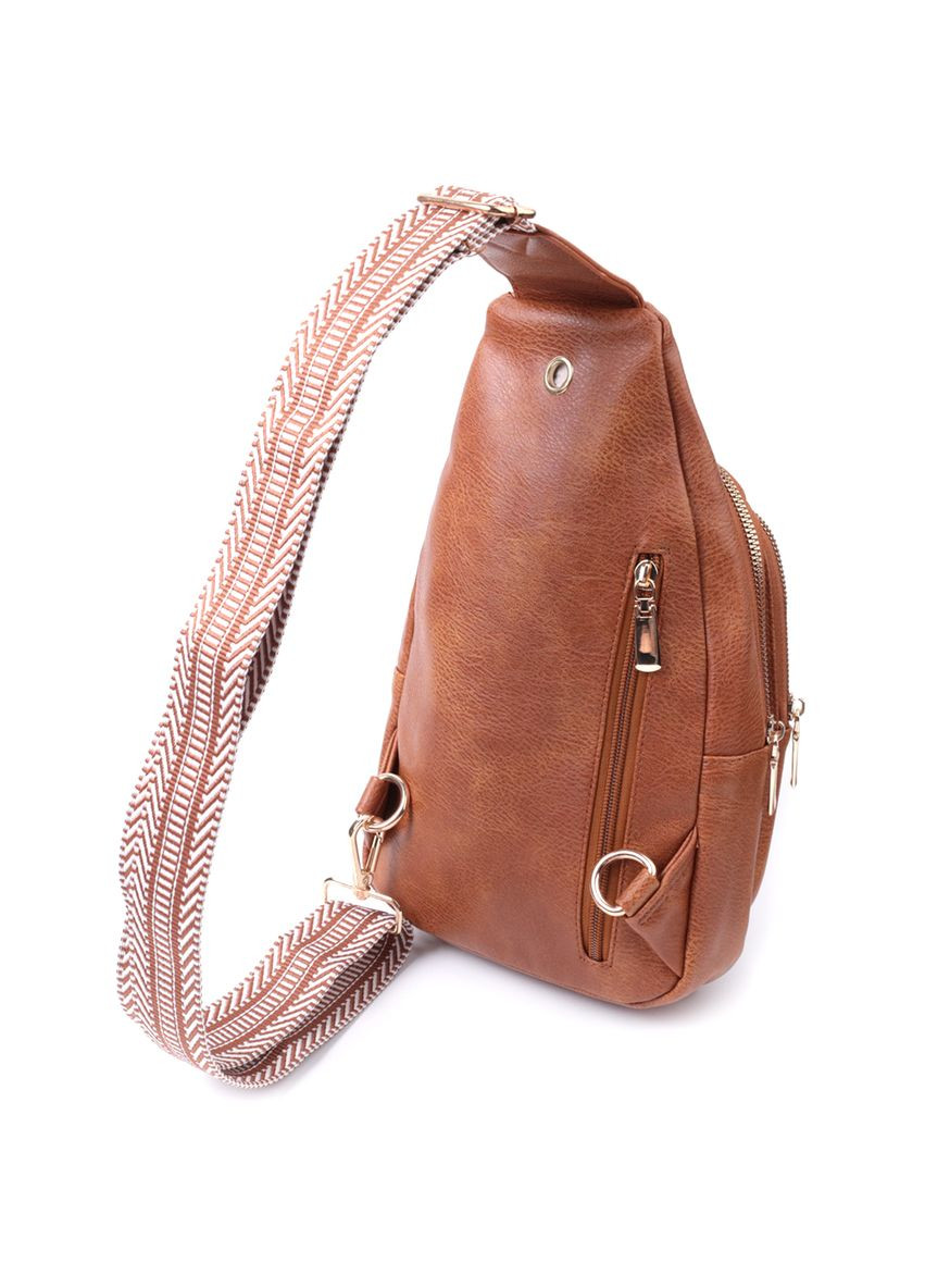 Практичная женская сумка с одной лямкой через плечо из экокожи 22758 Vintage (335032751)