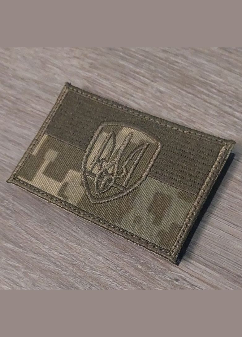 Шеврон польовий прапор України 5x7,5 см на кепку (піксель) No Brand (356512321)