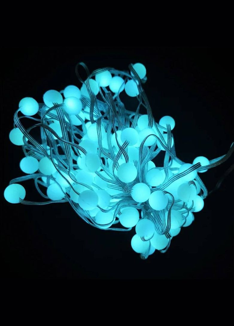 Гірлянда Розумна світлодіодна музична 100LED 10 метром кульки Multi різнокольорові USB керування від смартфона та пульта SunLamp (305663807)