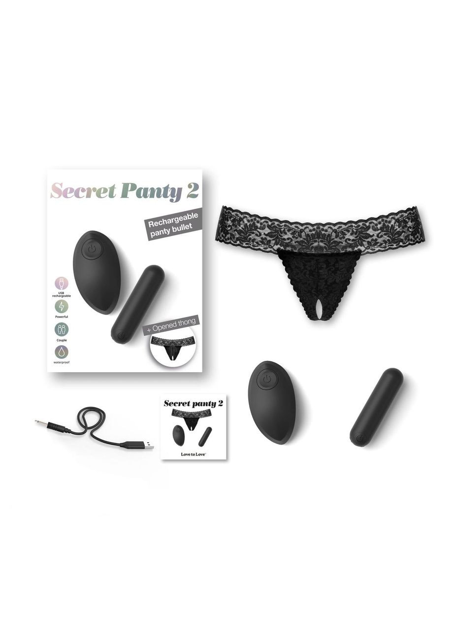 Вибратор Love To Love SECRET PANTY 2, в комплекте трусики, вибропуля, пульт ДУ, 10 режимов работы No Brand (366879103)