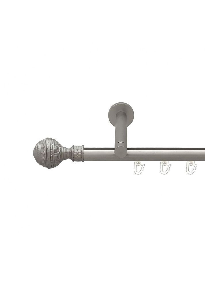 Карниз Арабеска металлический однорядный профильная труба Сатин 19 мм 300 см (00-00015053) ORVIT (300279816)