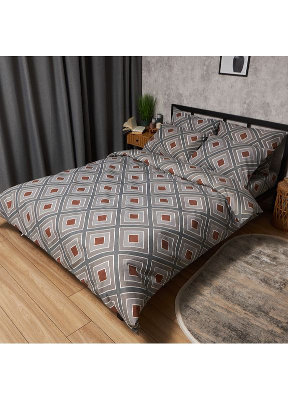 Комплект постільної білизни Мікросатин Premium King Size 220x240 наволочки 4х70х70 (MS-820009944) Moon&Star Loft Style (356113472)