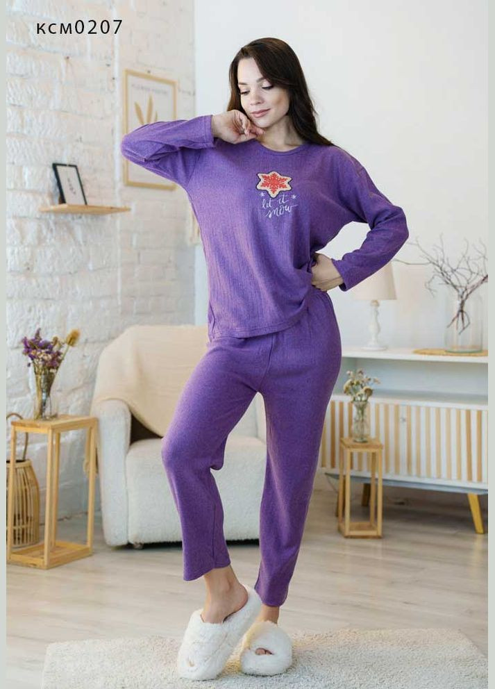 Прозора жіноча тепла м'яка піжама KSM