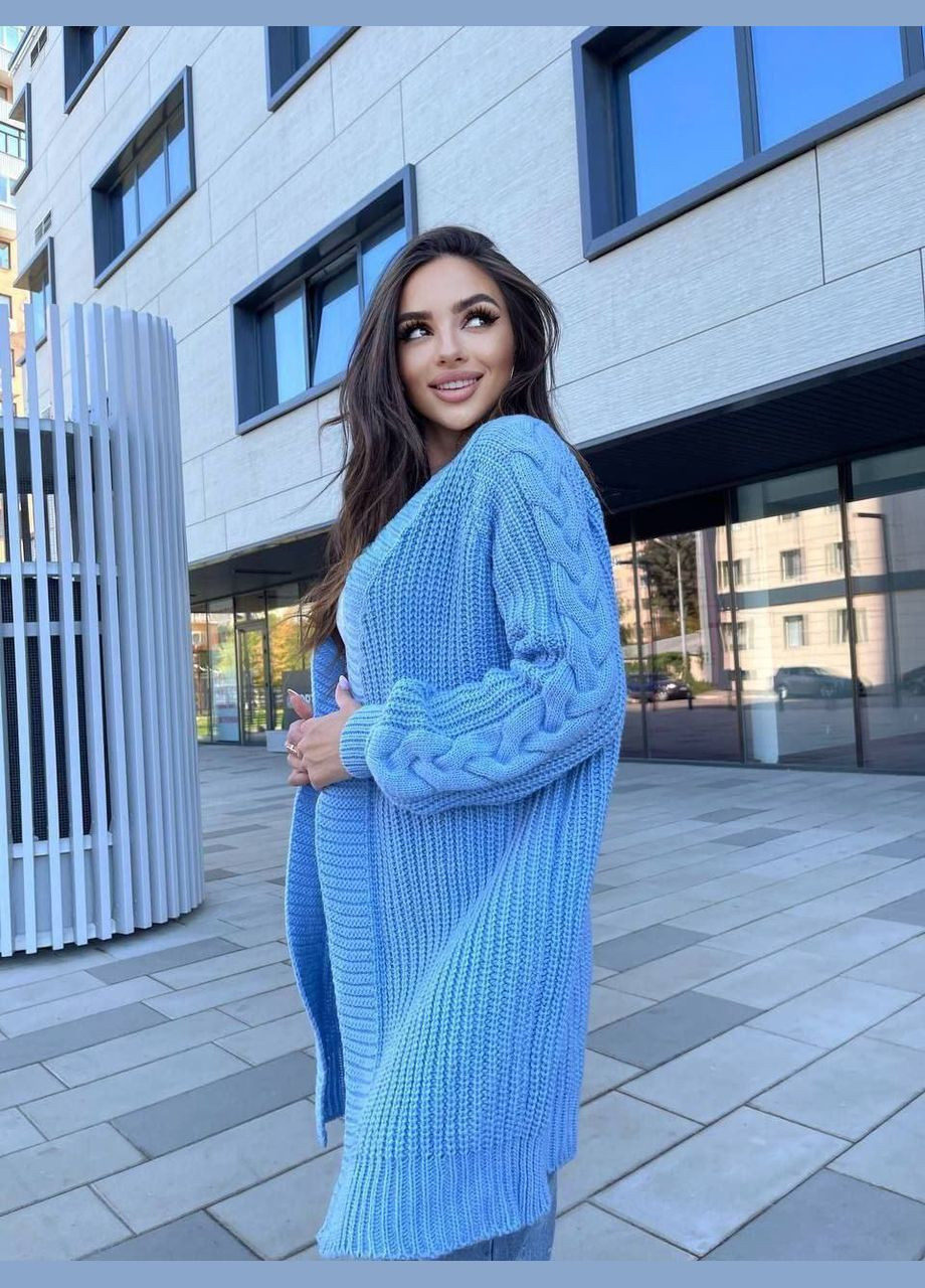 Голубой демисезонный кардиган Vakko