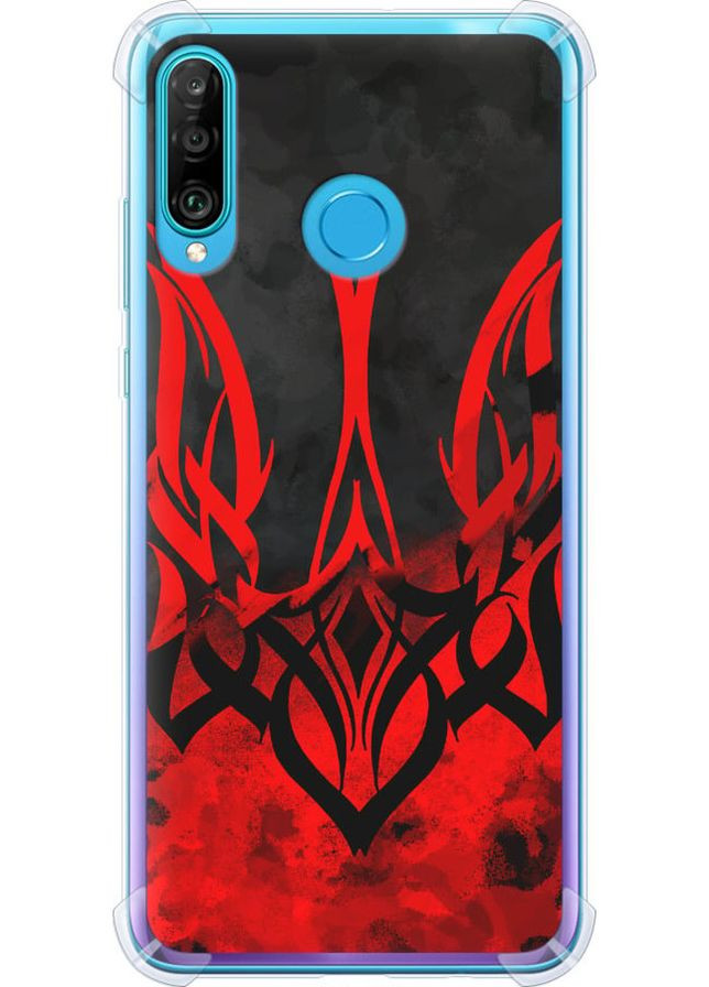 Силикон с усиленными углами чехол 'Герб Украины v2' для Endorphone Huawei P30 Lite (258484696)