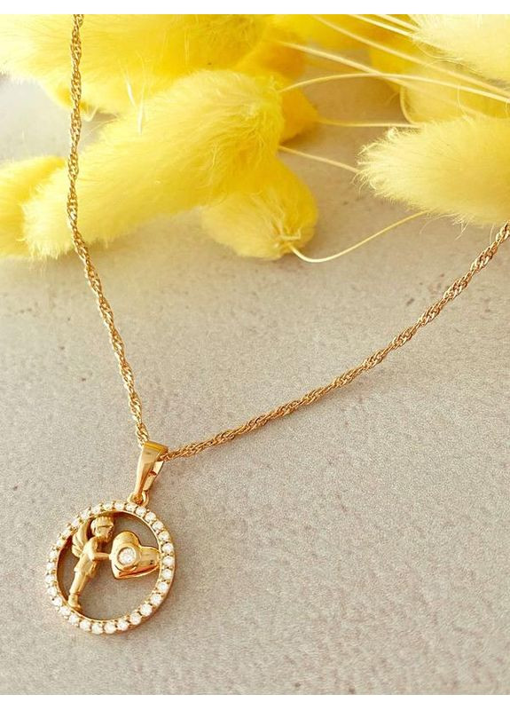 Позолоченная Цепочка 45см + Кулон. Позолота No Brand (361029342)