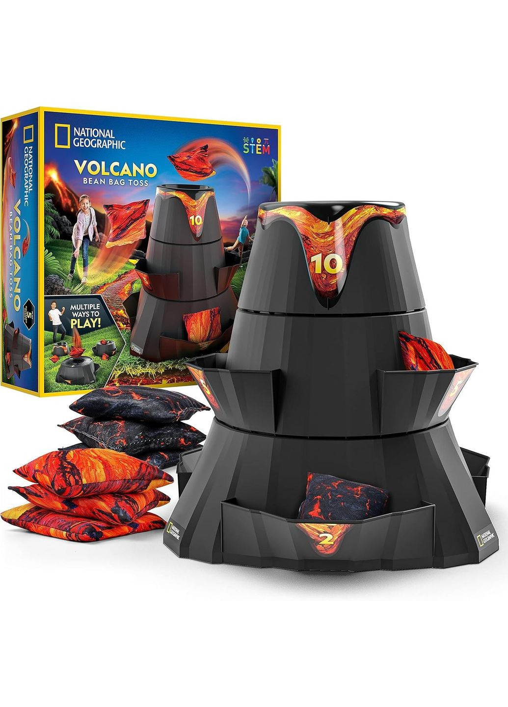 Развивающий набор для игры в корнхол Вулкан Volcano Bean Bag Toss Backyard Game Set National Geographic (365251414)