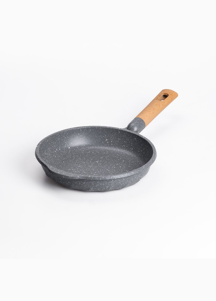 Алюмінієва сковорода 1,8 л, мармурове антипригарне покриття Ø 24 см, товсте дно Grey HP-4-418G MGC (306849950)