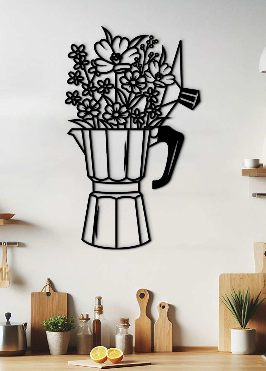 Современная картина на кухню, деревянный декор для дома "Арома кофе", оригинальный подарок 25х15 см Woodyard (292013193)