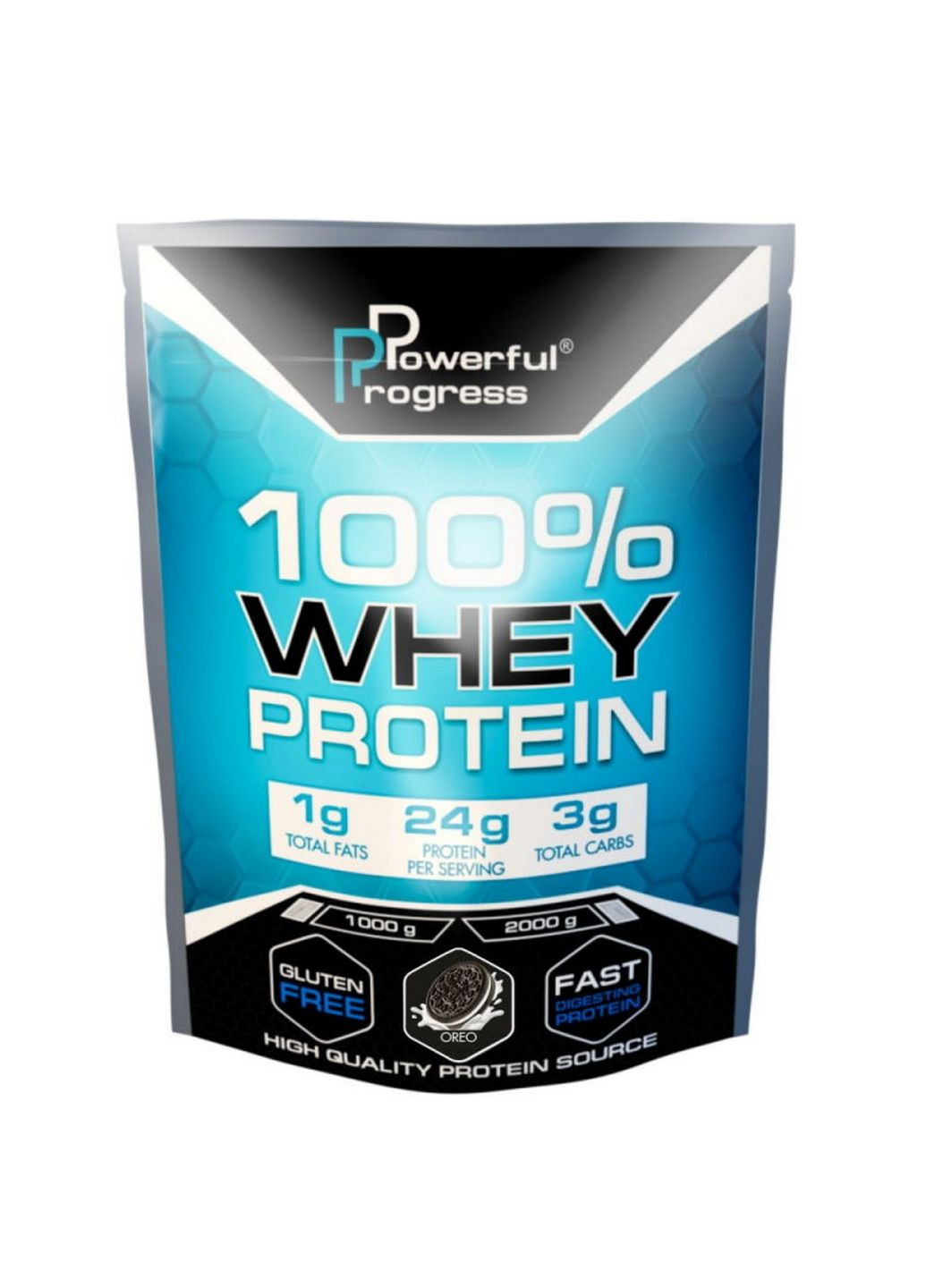 Протеин 100% Whey Protein, 2 кг Орео Powerful Progress (293416089)