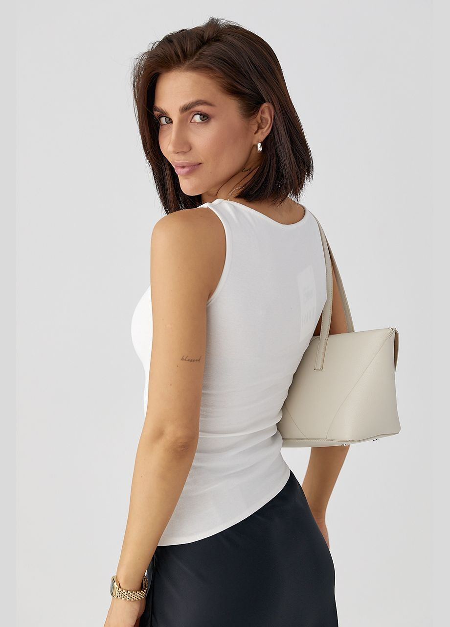 Трикотажная майка с асимметричным низом Lurex — 328633545