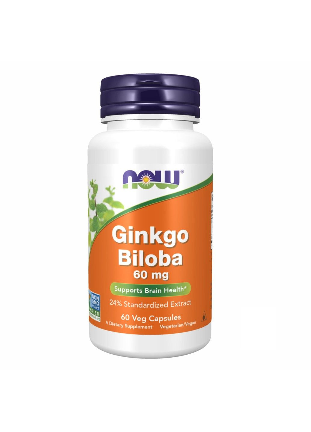 Гінкго білоба, 60 мг, 60 вегетаріанських капсул Now Foods (359476822)