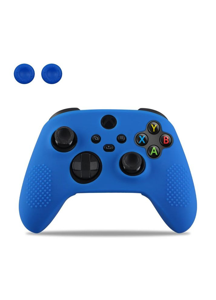 Силиконовый чехол для контроллера геймпада Xbox Series X/S, с накладками на стык (2 шт.), Blue No Brand (366304177)