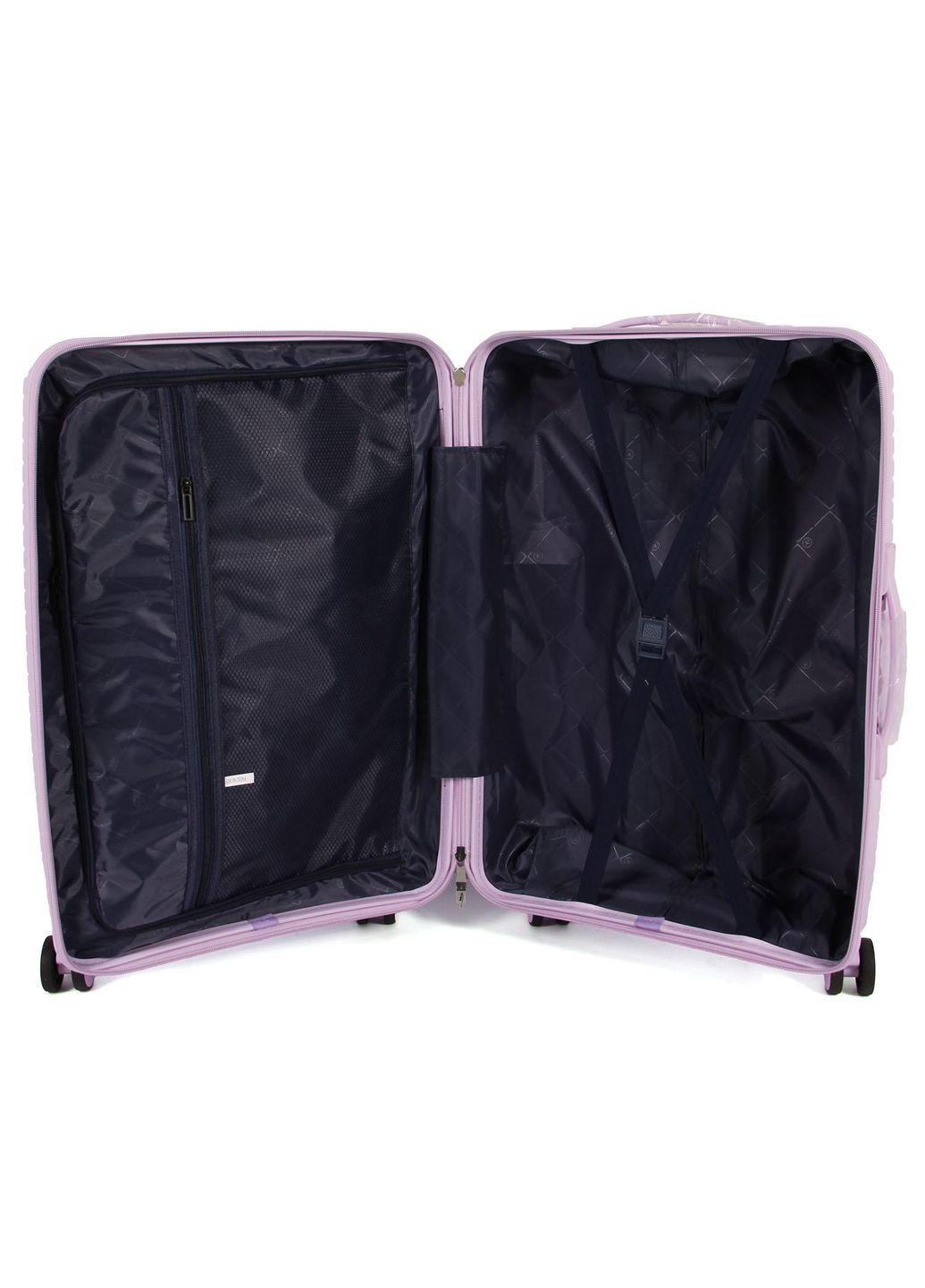 Комплект пластикових валіз з трьох штук P 830 Purple (валіза S -40л M -66л L -100л) бузкові Fashion (314808859)