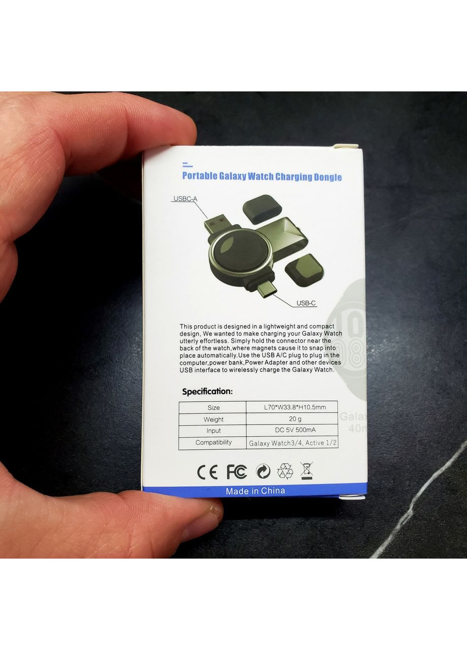 Бездротовий зарядний пристрій для Samsung Watch 3/4, Active 1/2 2.5W No Brand (353497955)