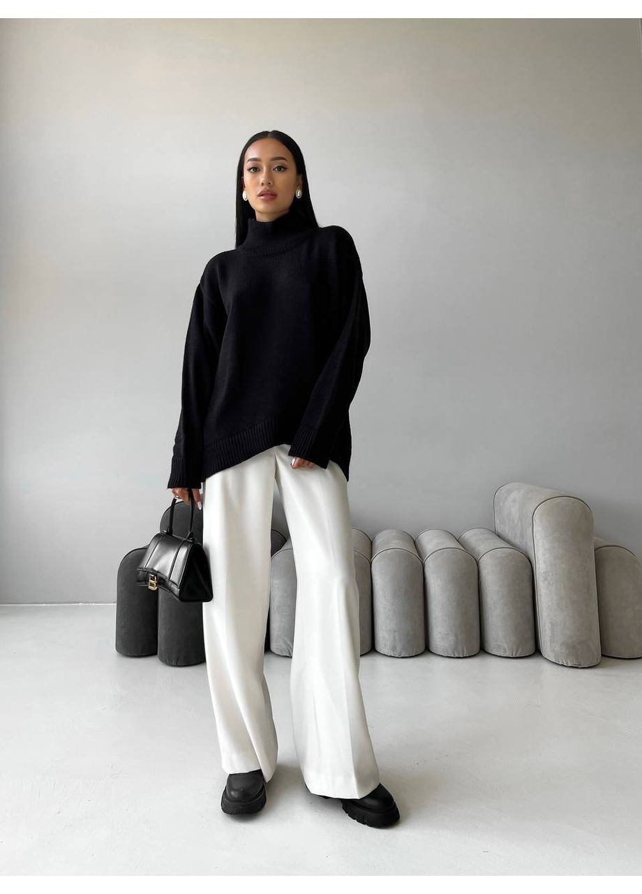 Черный демисезонный свитер женский KaraMix