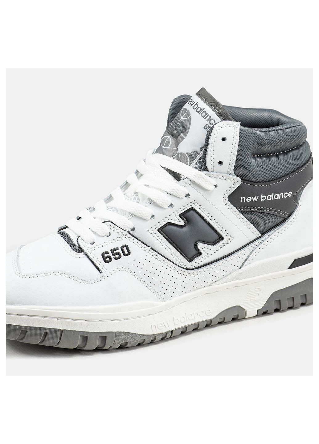 Комбіновані Осінні кросівки чоловічі New Balance 650 White/Gray