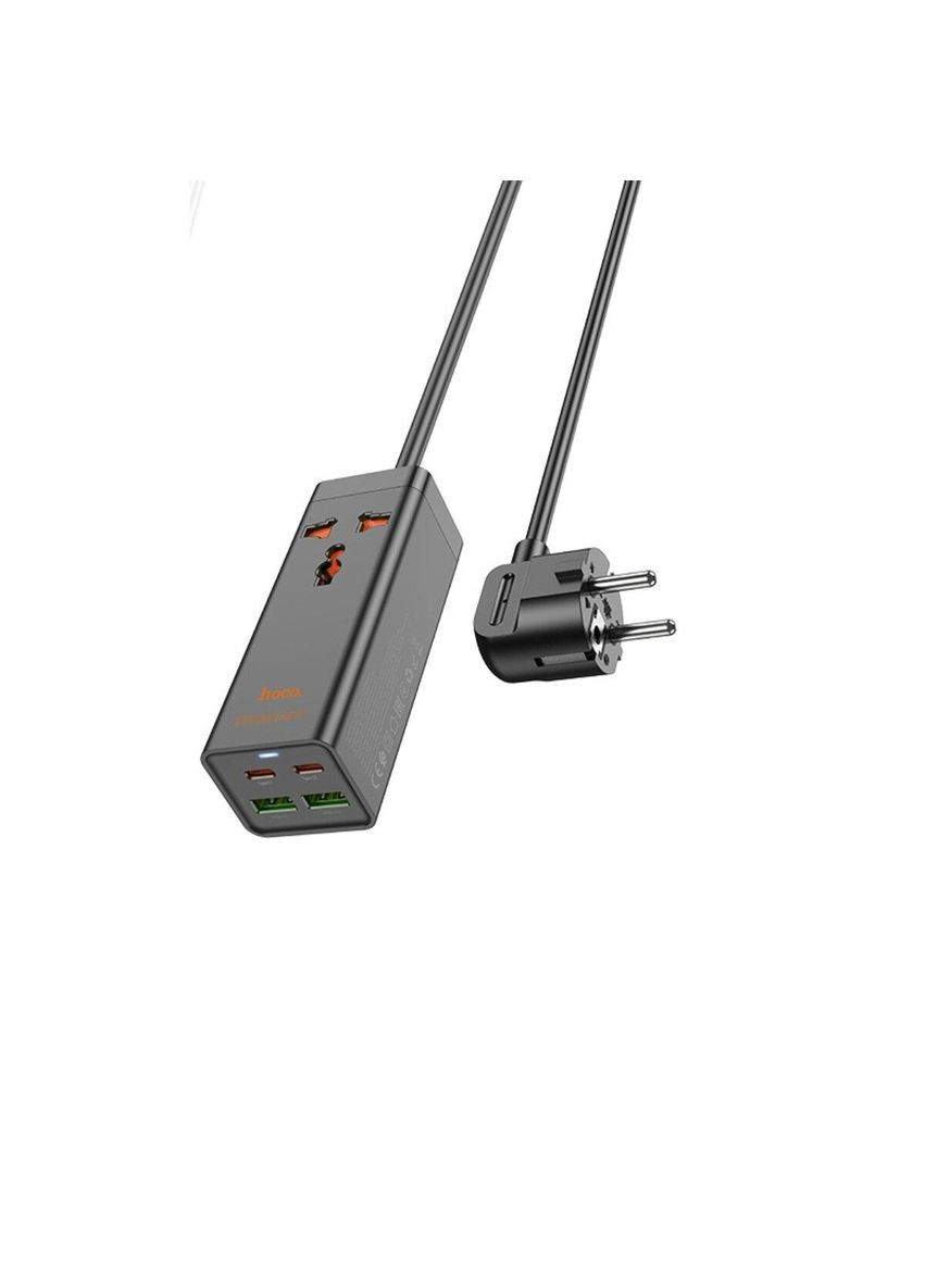 Сетевой удлинитель AC10A Barry PD65W GaN (2C2A with 1 socket) desktop charger Black Hoco (353497609)