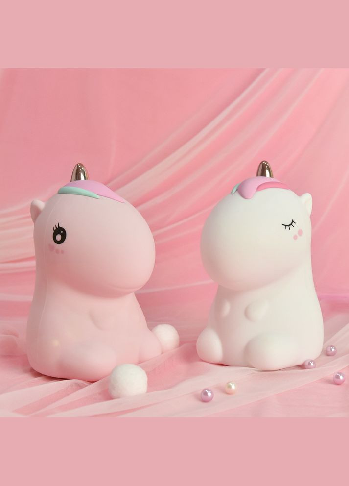 Ночник детский силиконовый Единорог розовый Losso (327041771)