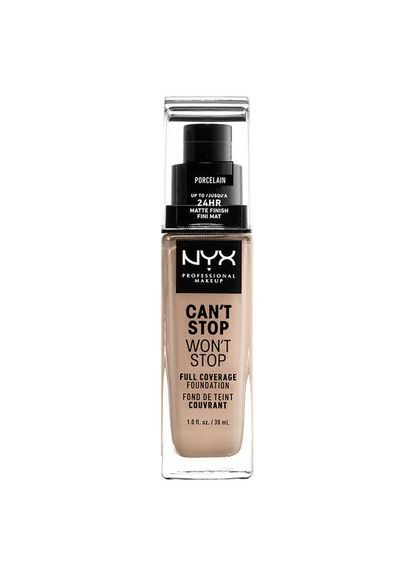 Тональна основа CAN NOT STOP WILL NOT STOP FULL COVERAGE FOUNDATION Light Porcelain (CSWSF1.3) NYX Professional Makeup (280266085)