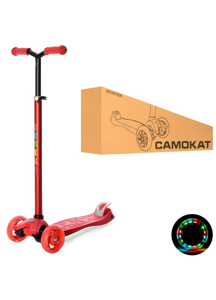 Самокат детский MAXI JR3-060-22-R с подсветкой iTrike (366977836)