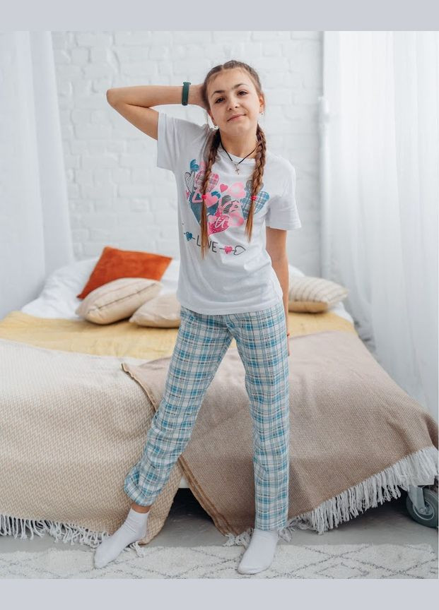 Голубая всесезон пижама для девочки (подростковая) hc (h001-6076-002-33-2) No Brand