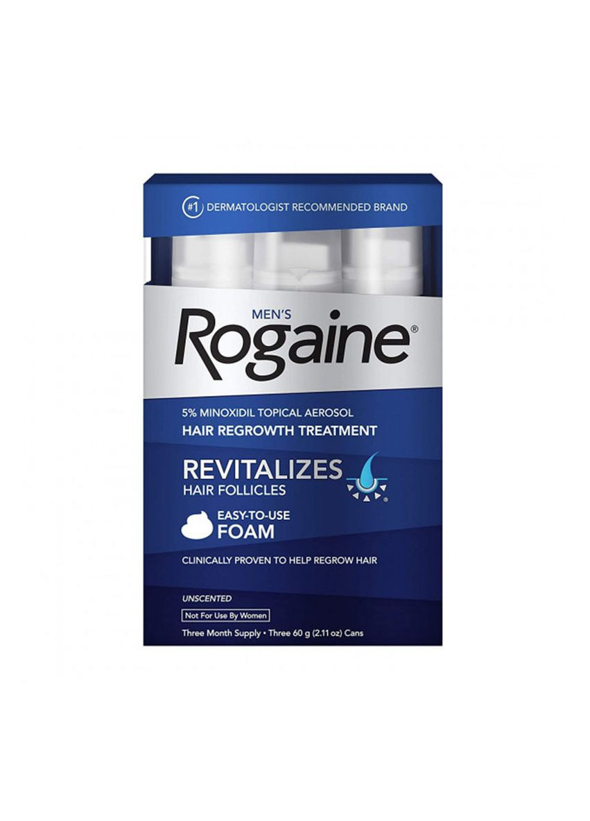 Пена миноксидила для роста волос и бороды Minoxidil 5% 3 флакона Rogaine (292734815)