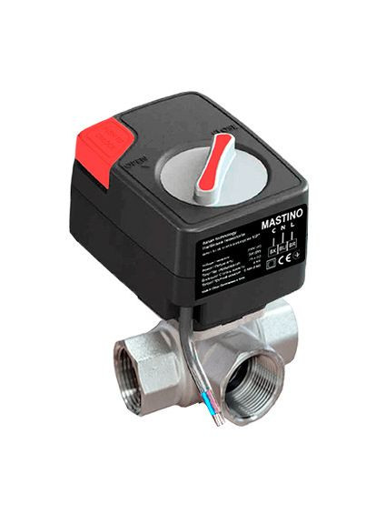 Кран з електроприводом PRO (триходовий L-подібний) 220В 1 Mastino (337514570)