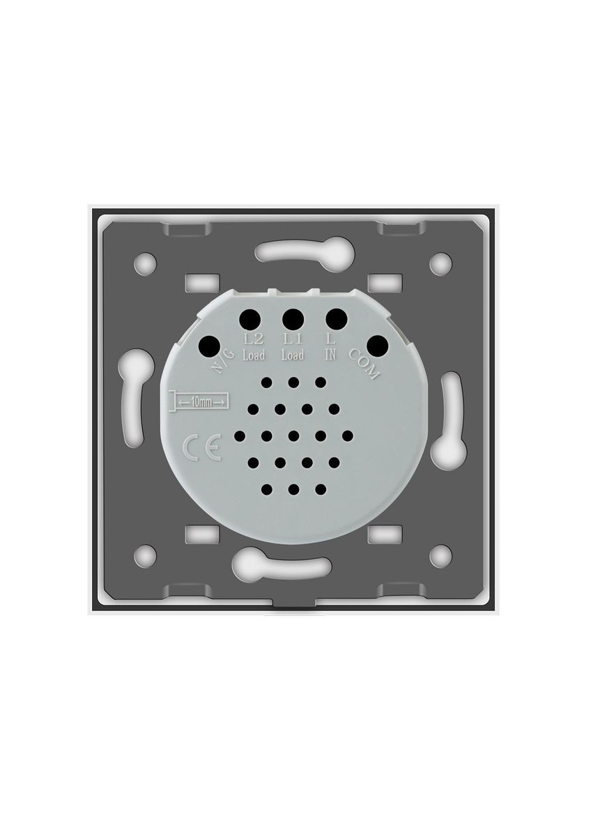 Бесшумный сенсорный проходной/перекрестный выключатель 2 сенсора стекло (VL-C702SQ-11) Livolo (370971073)