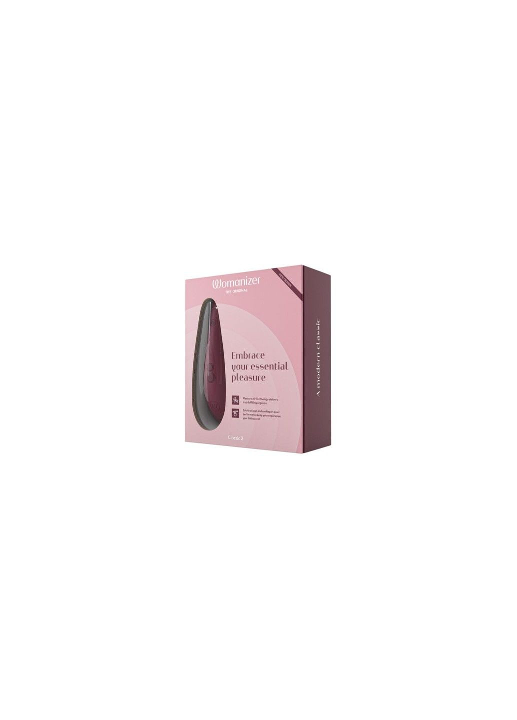 Вакуумный клиторальный стимулятор Classic 2 - Bordeaux, 10 режимов, функция Afterglow Womanizer (315498259)
