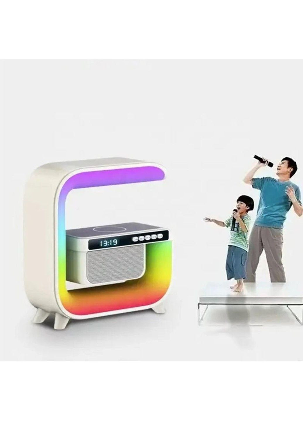 Акумуляторний нічник G-Smart G3 mini RGB з Bluetooth колонкою та зарядкою для телефону No Brand (331639495)