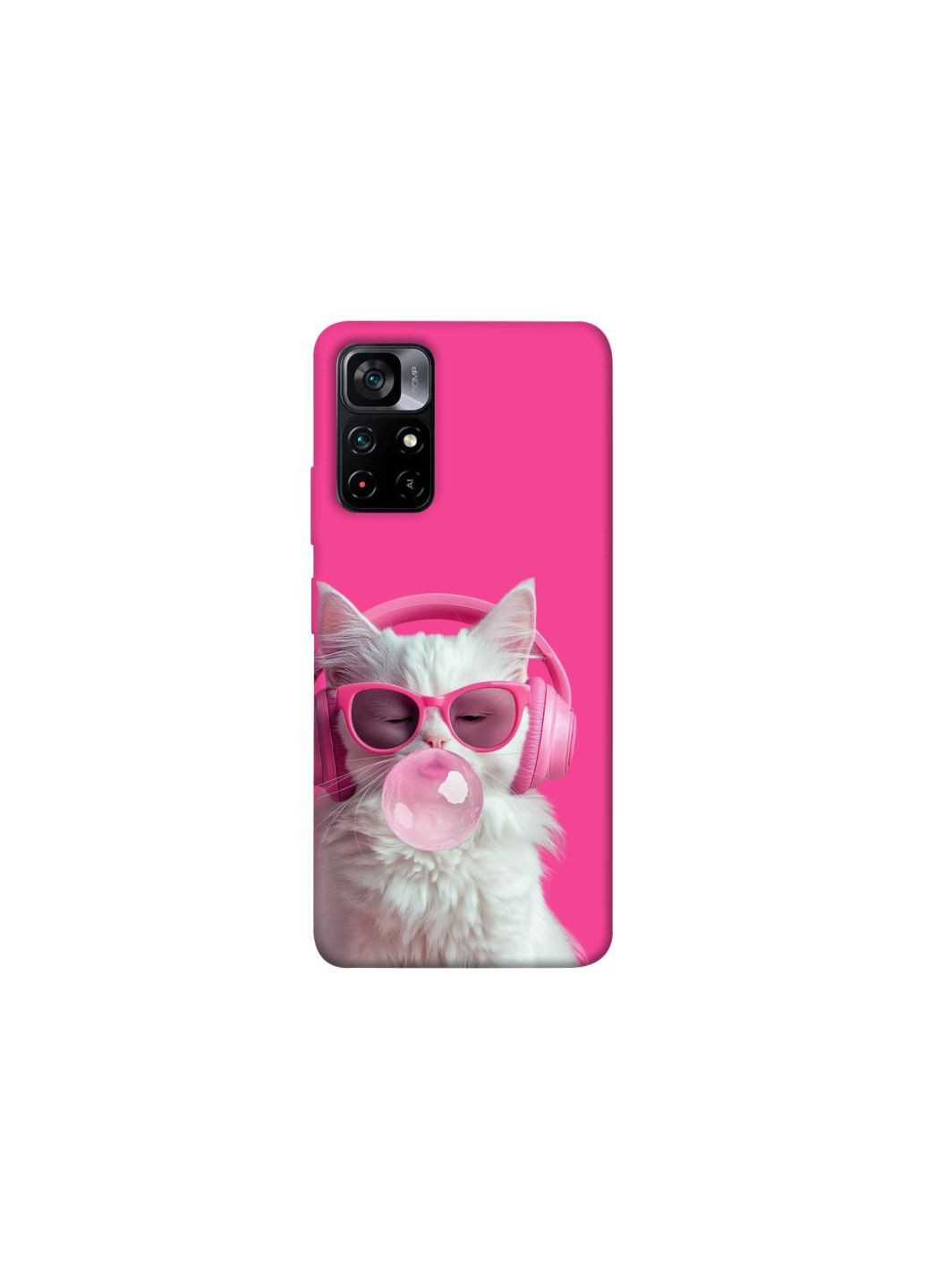 Чехол на Xiaomi Poco M4 Pro 5G Pink kitty Frontalka (352224416)
